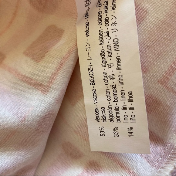 NEW ZARA Women's Pink Red Geometric Skort Tie Closure Size M - Picture 10 of 10